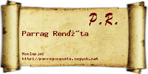 Parrag Renáta névjegykártya