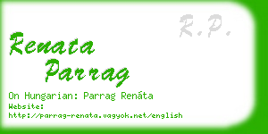 renata parrag business card